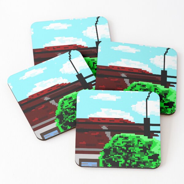 Item preview, Retro Pixel Art Suburban House Landscape designed and sold by FoxPix.