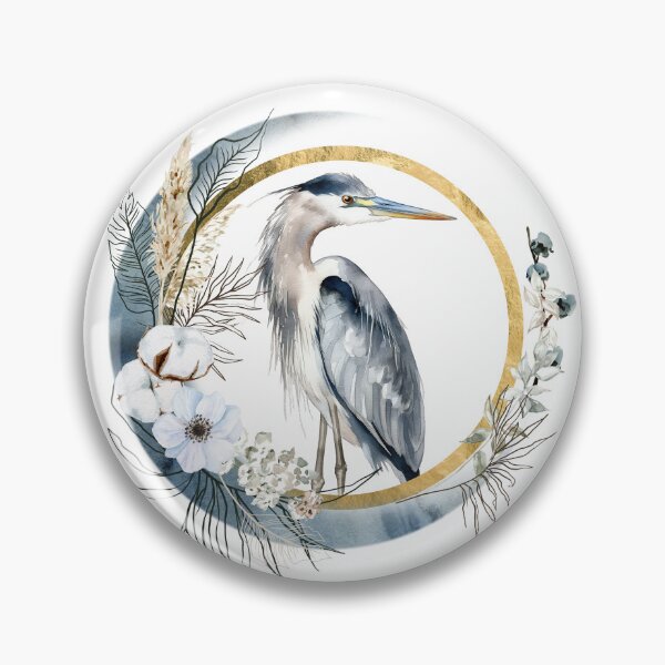 Item preview, For Blue Heron Lovers. Blue Heron in a soft floral background. designed and sold by South 500 Photography.