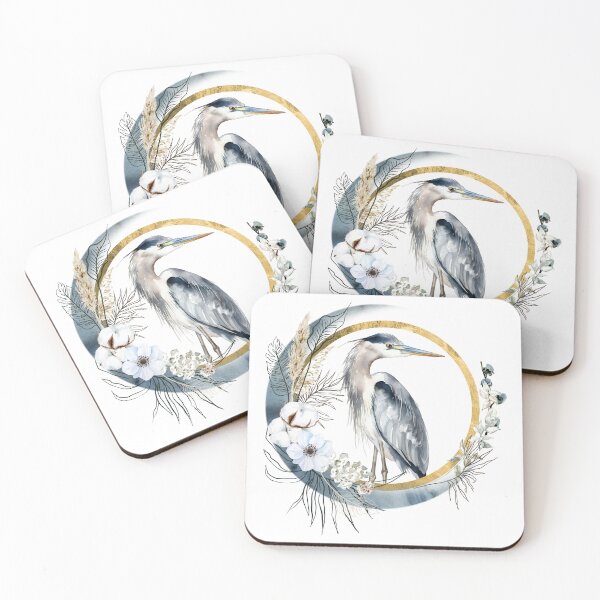Item preview, For Blue Heron Lovers. Blue Heron in a soft floral background. designed and sold by South 500 Photography.