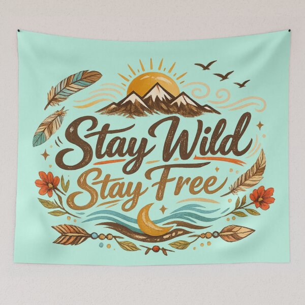 Item preview, Stay wild, Stay free designed and sold by JaroDesign2023.