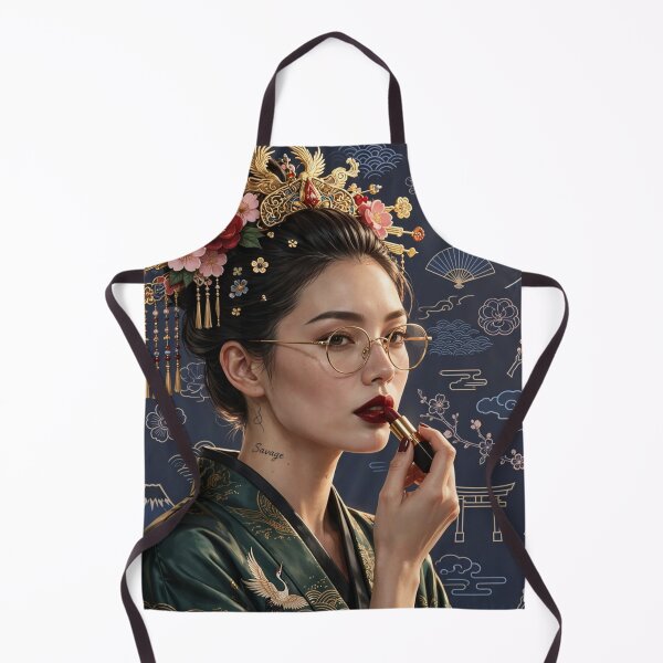 Item preview, Modern Japanese Geisha & Mount Fuji designed and sold by LenNo9881.