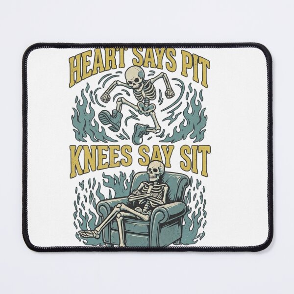 Item preview, Heart Says Pit Knees Say Sit - Vintage Skeleton Concert Meme Graphic Tee designed and sold by elatyaouishop.