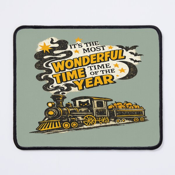 Item preview, vintage halloween train black cat designed and sold by POD DYNASTY | Original Print On Demand T-Shirt Graphics.