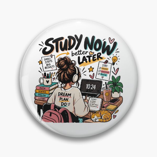 Item preview, Study Now Better Later | Study Motivation Student School Shirt designed and sold by Sunday.Supply.
