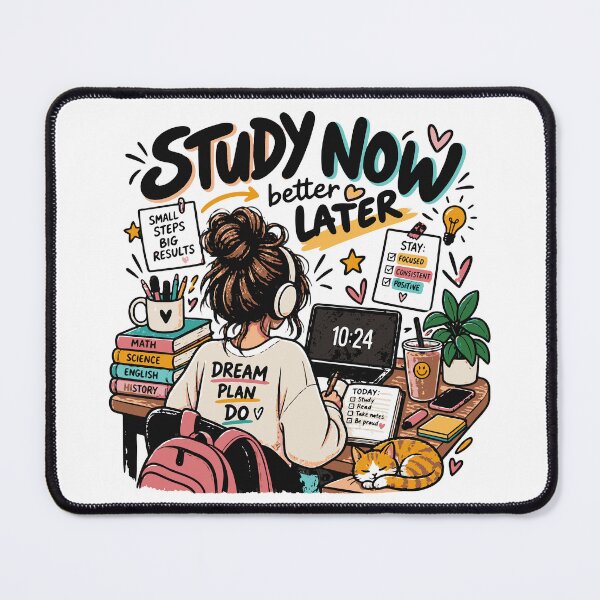 Item preview, Study Now Better Later | Study Motivation Student School Shirt designed and sold by Sunday.Supply.