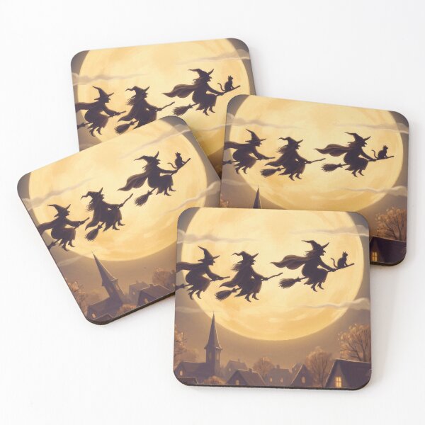 Item preview, Witches' Moonlit Flight designed and sold by RedPeaStudio.