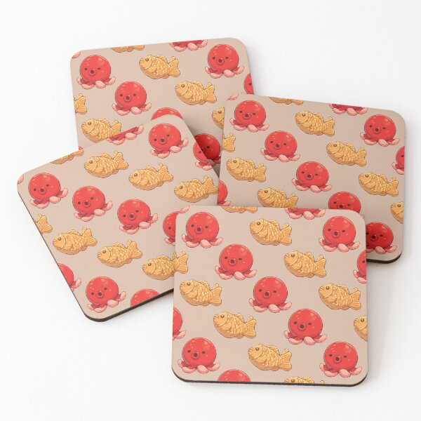 Item preview, Cute Octopus and Taiyaki Japanese Food Pattern 1 designed and sold by SimplePoDesign.