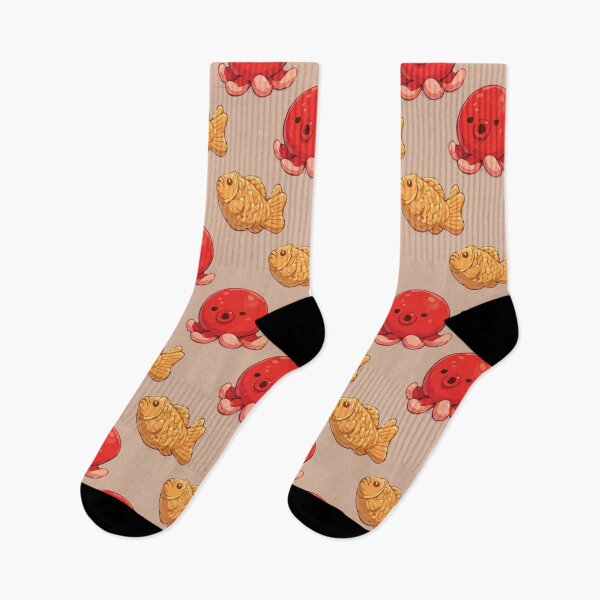 Item preview, Cute Octopus and Taiyaki Japanese Food Pattern 1 designed and sold by SimplePoDesign.