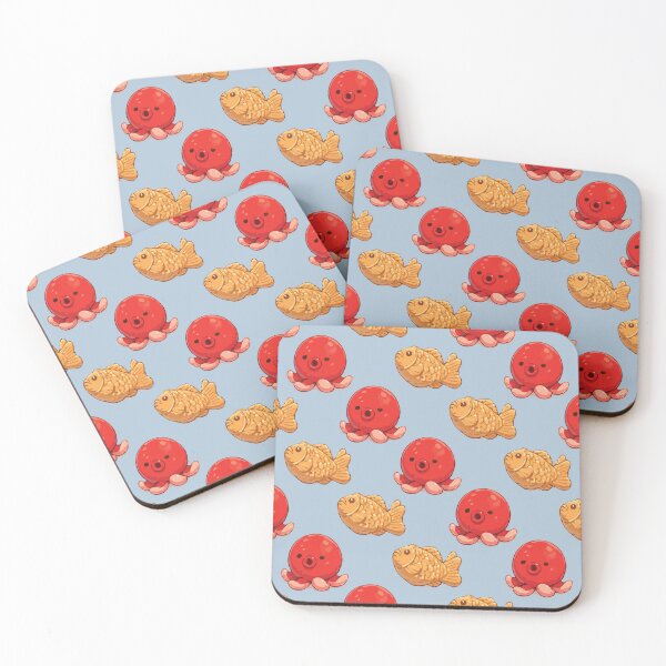Item preview, Cute Octopus and Taiyaki Japanese Food Pattern 2 designed and sold by SimplePoDesign.