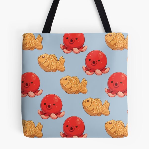 Item preview, Cute Octopus and Taiyaki Japanese Food Pattern 2 designed and sold by SimplePoDesign.