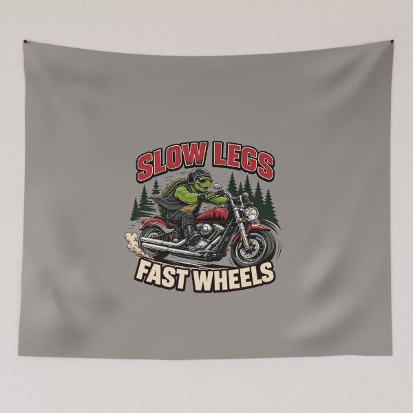 Item preview, Slow Legs, Fast Wheels – Funny Biker Turtle designed and sold by Aimetoi.