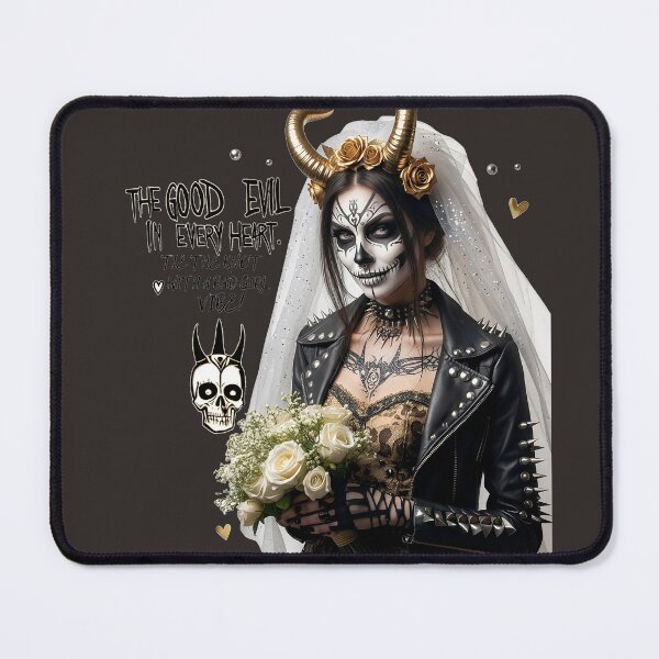 Item preview, Brutal Rebel Bride Sugar Skull designed and sold by Voodoo Store Paranormal Collections.
