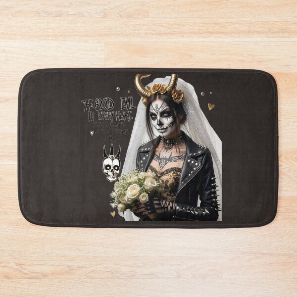 Item preview, Brutal Rebel Bride Sugar Skull designed and sold by Voodoo Store Paranormal Collections.
