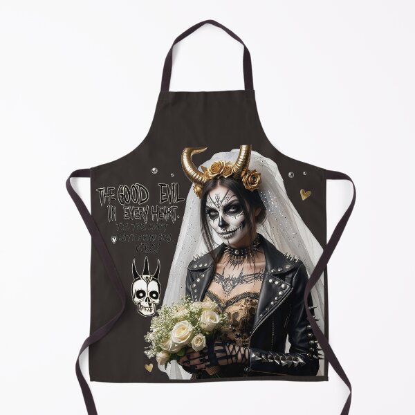 Item preview, Brutal Rebel Bride Sugar Skull designed and sold by Voodoo Store Paranormal Collections.
