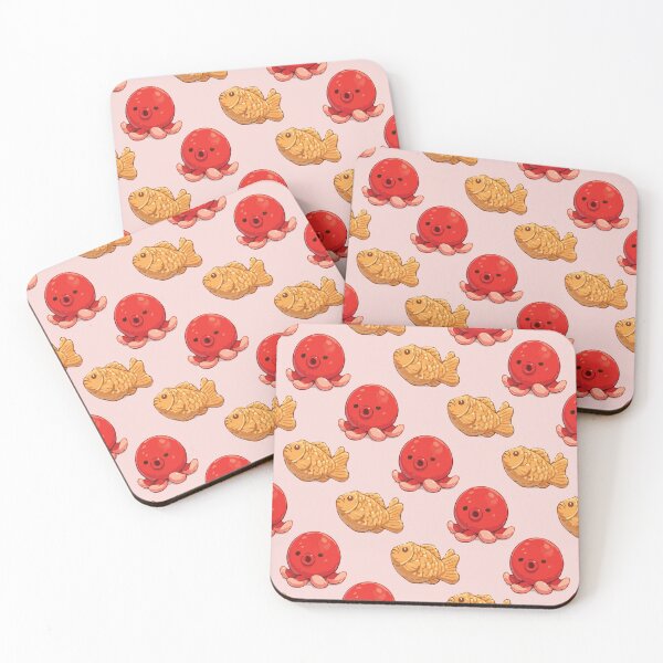 Item preview, Cute Octopus and Taiyaki Japanese Food Pattern 3 designed and sold by SimplePoDesign.