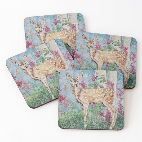 Item preview, Mule deer fawn 2 watercolor painting By David Saltern  designed and sold by Saltypro.