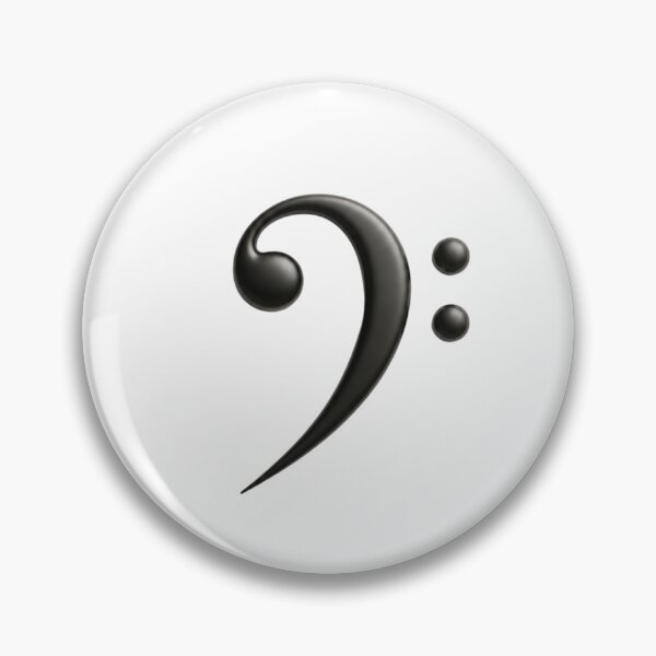 Item preview, Minimalist Bass Clef Music Symbol Art designed and sold by Inka Moon Design.