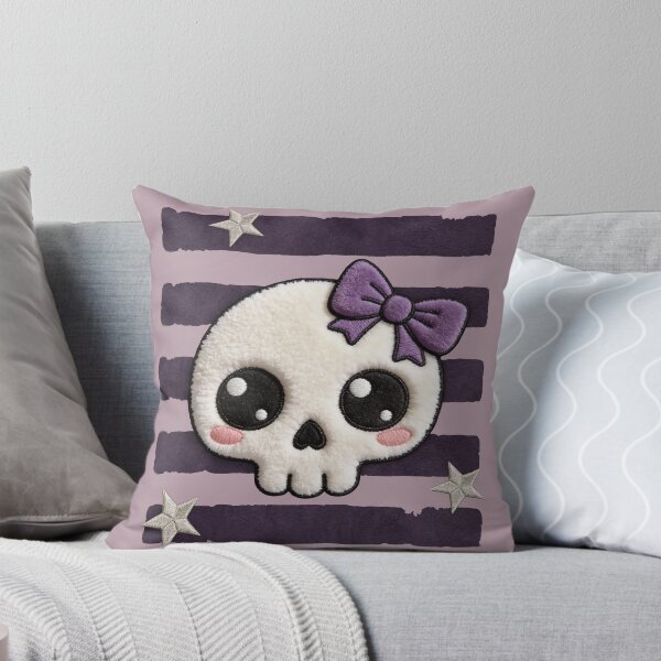 Item preview, Coquette Skull Patch Aesthetic Bow Spooky Cute designed and sold by thelexiverse.