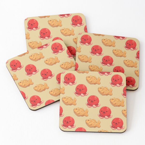 Item preview, Cute Octopus and Taiyaki Japanese Food Pattern 5 designed and sold by SimplePoDesign.