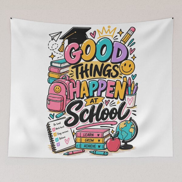 Item preview, Good Things Happen at School | Positive Back to School Student Shirt designed and sold by Sunday.Supply.