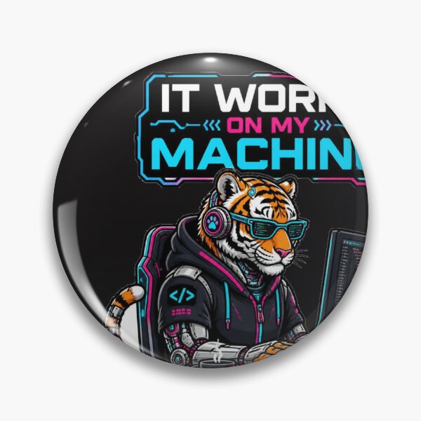 Item preview, Funny Cyberpunk Tiger Developer - It Works On My Machine designed and sold by MargaretPolanco.