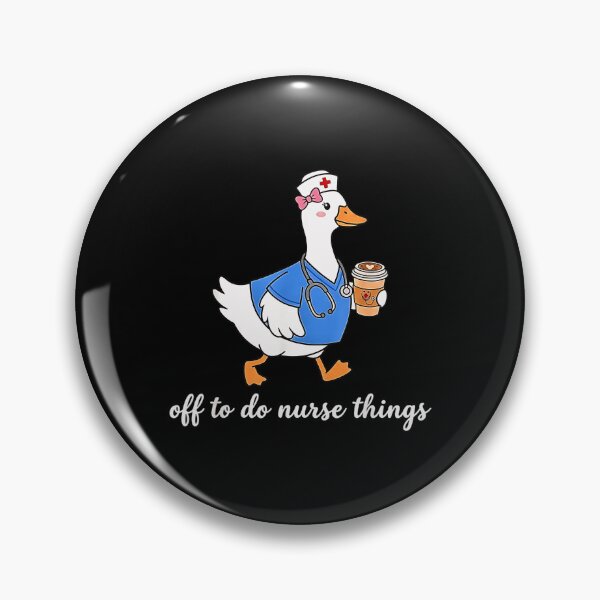 Item preview, Off To Do Nurse Things – Cute Goose Nurse Coffee Floral Design designed and sold by NinigFox.