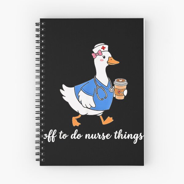 Item preview, Off To Do Nurse Things – Cute Goose Nurse Coffee Floral Design designed and sold by NinigFox.