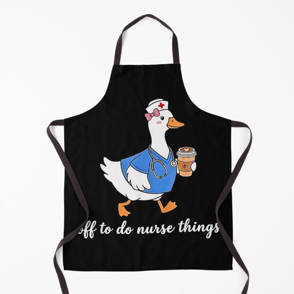 Item preview, Off To Do Nurse Things – Cute Goose Nurse Coffee Floral Design designed and sold by NinigFox.