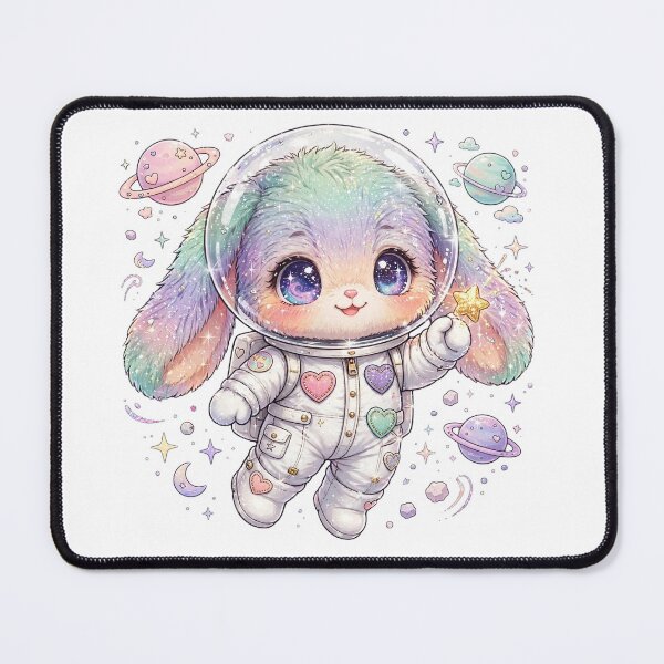 Item preview, Kawaii Galaxy Bunny Astronaut - Pastel Space Magic designed and sold by PrettyCrypt.