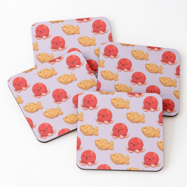 Item preview, Cute Octopus and Taiyaki Japanese Food Pattern 6 designed and sold by SimplePoDesign.