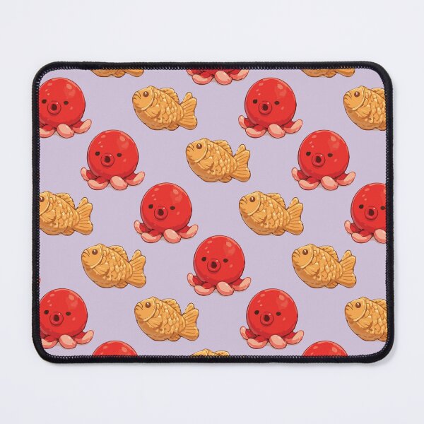 Item preview, Cute Octopus and Taiyaki Japanese Food Pattern 6 designed and sold by SimplePoDesign.