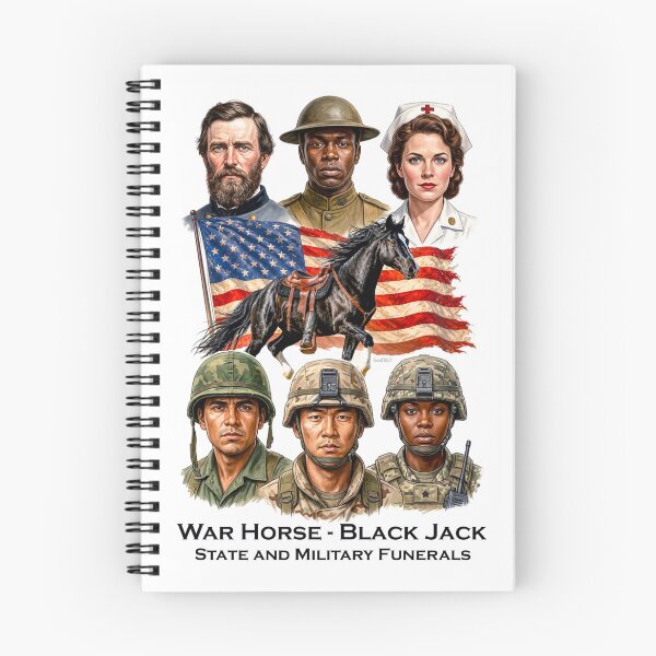 Item preview, WAR HORSE - BLACK JACK - American's Legendary Military Horse designed and sold by DBM Photo Art 1.