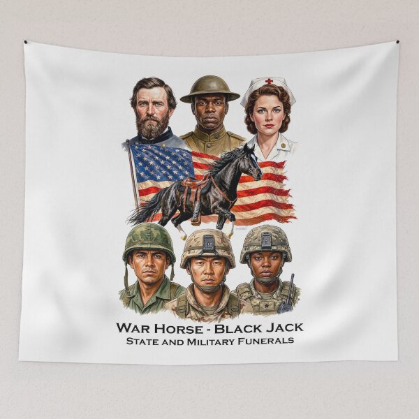 Item preview, WAR HORSE - BLACK JACK - American's Legendary Military Horse designed and sold by DBM Photo Art 1.