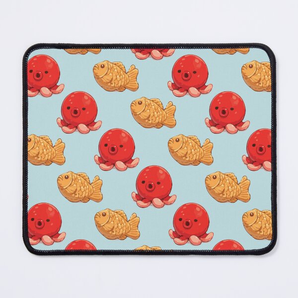 Item preview, Cute Octopus and Taiyaki Japanese Food Pattern 7 designed and sold by SimplePoDesign.