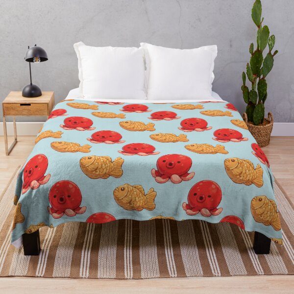 Item preview, Cute Octopus and Taiyaki Japanese Food Pattern 7 designed and sold by SimplePoDesign.