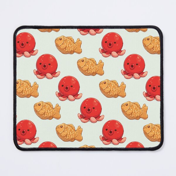 Item preview, Cute Octopus and Taiyaki Japanese Food Pattern 8 designed and sold by SimplePoDesign.