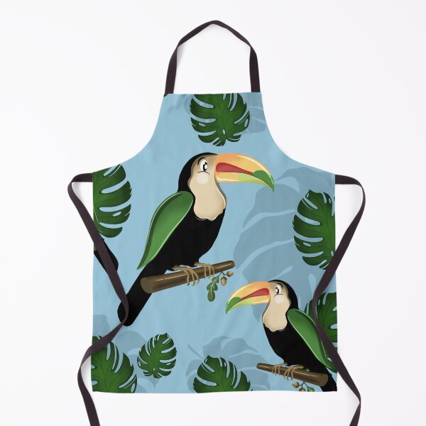 Item preview, Tropical Toucan & Monstera Pattern - Exotic Light Blue Jungle Botanical designed and sold by Fiorart Studio .