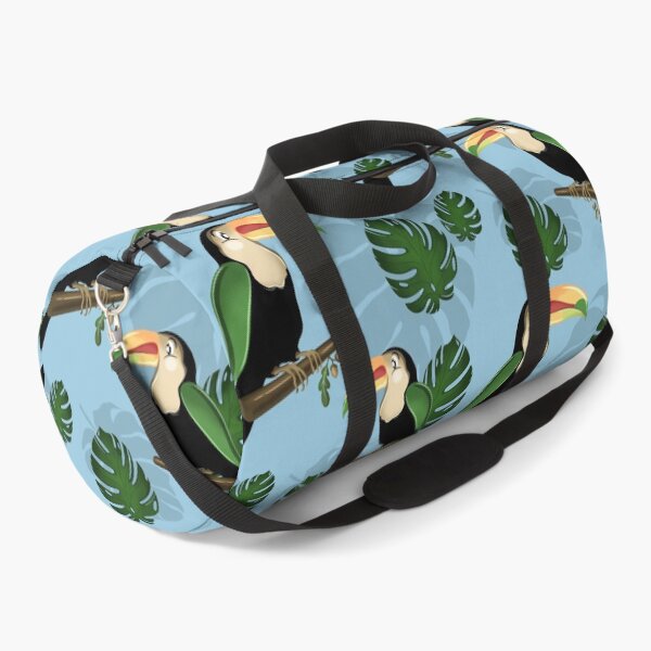 Item preview, Tropical Toucan & Monstera Pattern - Exotic Light Blue Jungle Botanical designed and sold by Fiorart Studio .