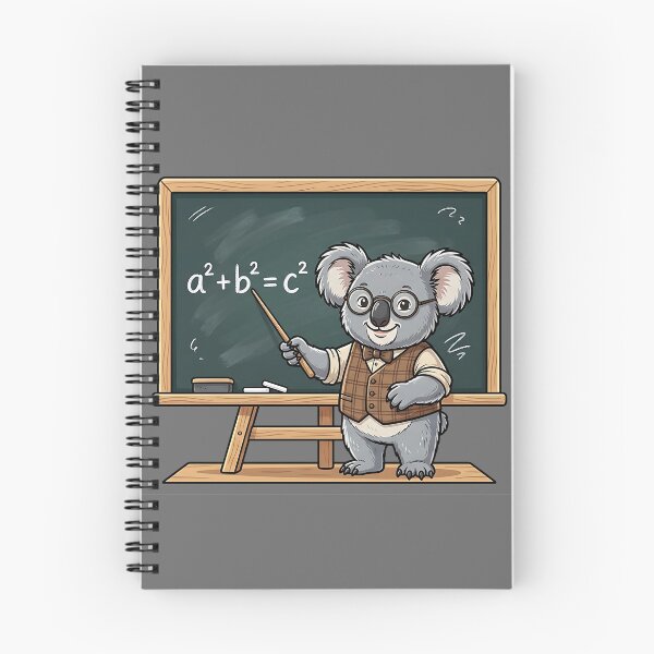 Item preview, Cute Koala Math Teacher Pythagorean Theorem Chalkboard designed and sold by Wild-way Art.