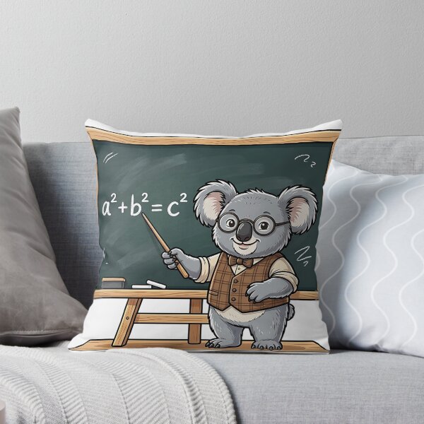 Item preview, Cute Koala Math Teacher Pythagorean Theorem Chalkboard designed and sold by Wild-way Art.
