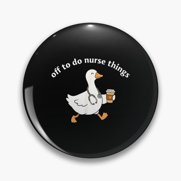 Item preview, Off To Do Nurse Things – Cute Goose Nurse Coffee Floral Design designed and sold by NinigFox.