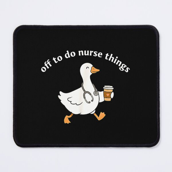 Item preview, Off To Do Nurse Things – Cute Goose Nurse Coffee Floral Design designed and sold by NinigFox.