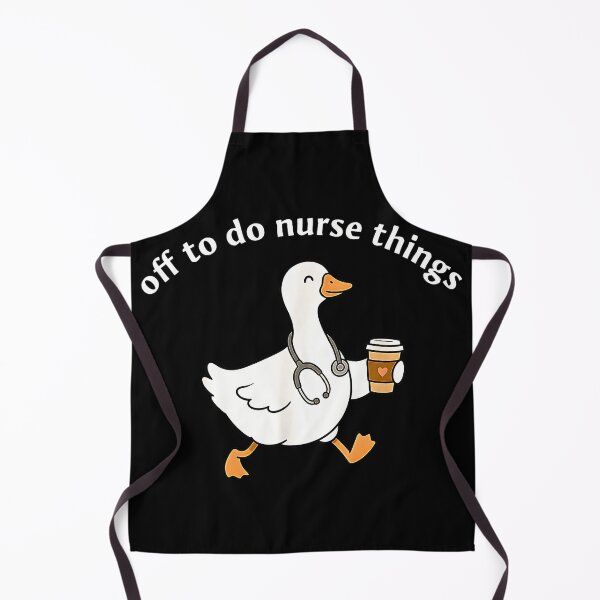 Item preview, Off To Do Nurse Things – Cute Goose Nurse Coffee Floral Design designed and sold by NinigFox.