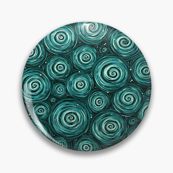Item preview, Deep Teal Concentric Swirls Abstract designed and sold by Piotrek0001.