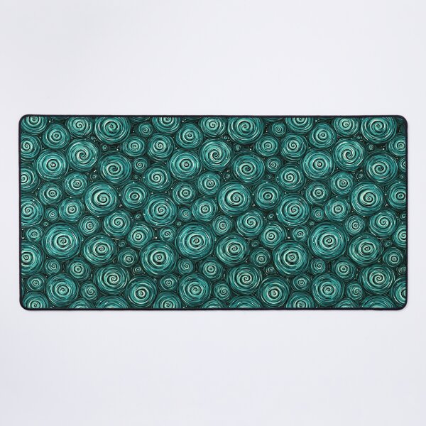 Item preview, Deep Teal Concentric Swirls Abstract designed and sold by Piotrek0001.