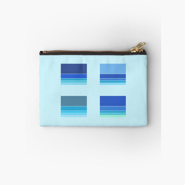 Item preview, Retro Ocean Coastal Stripes Summer Vibes Blues x 4 Rectangles designed and sold by Beachy.