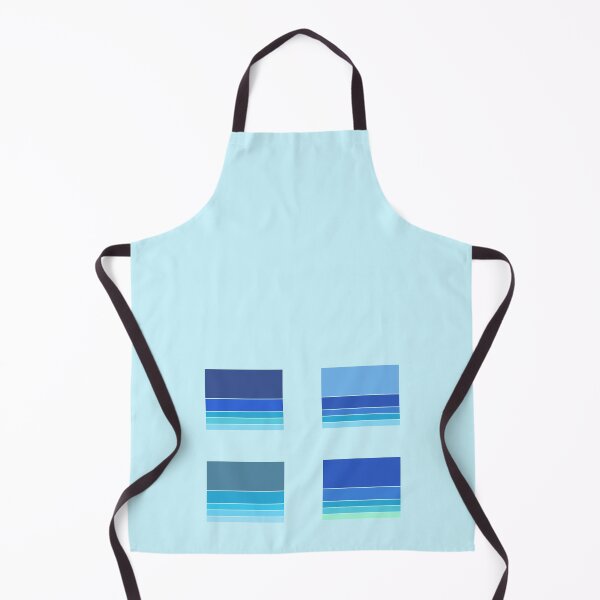 Item preview, Retro Ocean Coastal Stripes Summer Vibes Blues x 4 Rectangles designed and sold by Beachy.