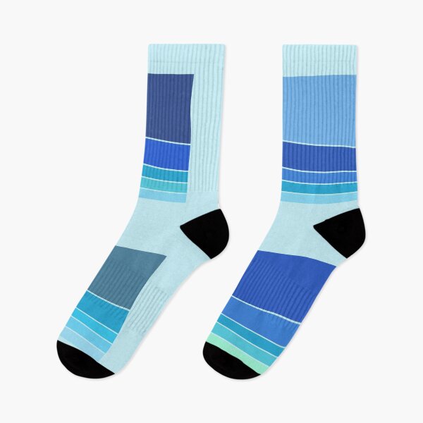 Item preview, Retro Ocean Coastal Stripes Summer Vibes Blues x 4 Rectangles designed and sold by Beachy.