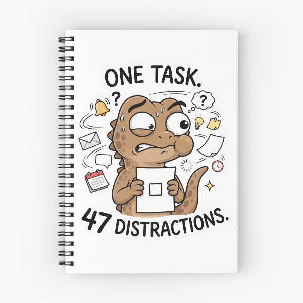 Item preview, One Task 47 Distractions Funny Work Humor designed and sold by CreativeArtisanPrints Shop.