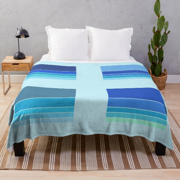 Item preview, Retro Ocean Coastal Stripes Summer Vibes Blues x 4 Rectangles designed and sold by Beachy.